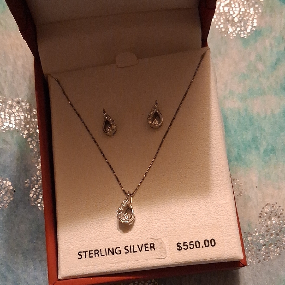 Belk Silver Teardrop Necklace Sterling Jewelry